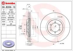 BREMBO Féktárcsa szellőző Ø303mm 09. B359.10