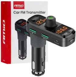 AMiO CAR FM adó 2×USB-A 1×USB-C 12V 24V