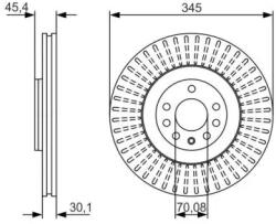 Bosch szellőző féktárcsa Ø345mm 0 986 479 A24