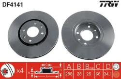 TRW szellőző féktárcsa Ø288mm DF4141