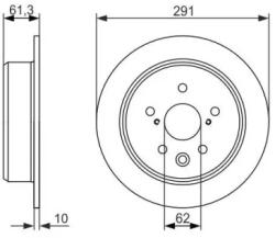 Bosch tömör féktárcsa Ø291mm 0 986 479 657