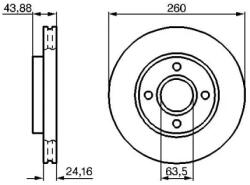 Bosch szellőző féktárcsa Ø260mm 0 986 478 671