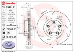 BREMBO Féktárcsa hornyolt Ø360mm 09. C549.21
