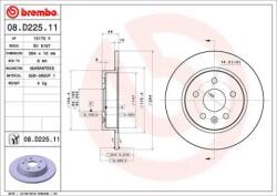 BREMBO Féktárcsa tömör Ø264mm 08. D225.11