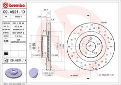 BREMBO fékkorong lyukasztás/belső hűtött Ø293mm 09. A921.1X
