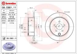 BREMBO Féktárcsa tömör Ø274mm 08. C661.11