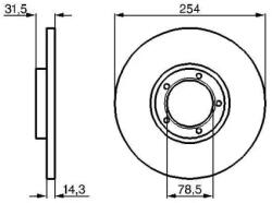 Bosch tömör féktárcsa Ø254mm 0 986 478 345