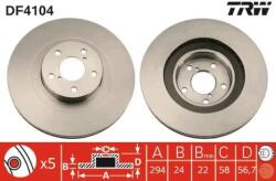 TRW Féktárcsa szellőző Ø294mm DF4104