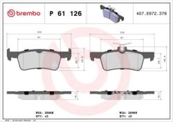 BREMBO fékbetét készlet P61 126