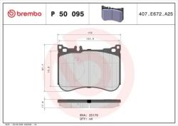 BREMBO fékbetét készlet P50 095