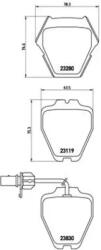 BREMBO fékbetét készlet, tárcsafék P85 067