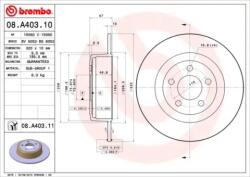 BREMBO Féktárcsa tömör Ø320mm 08. A403.11