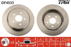 TRW Féktárcsa tömör Ø270mm DF4533