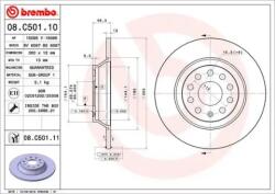 BREMBO Féktárcsa tömör Ø300mm 08. C501.11