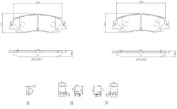 BREMBO fékbetét készlet, tárcsafék P83 192