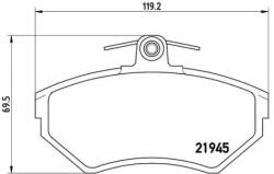 BREMBO fékbetét készlet, tárcsafék P85 032