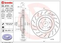 BREMBO fékkorong lyukasztás/belső hűtött Ø345mm 09. A731.11