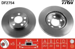 TRW szellőző féktárcsa Ø257mm DF2754