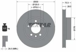 TEXTAR Féktárcsa szellőző Ø303mm 92288403