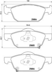 BREMBO fékbetét készlet, tárcsafék P28 076