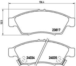 BREMBO fékbetét készlet, tárcsafék P79 014