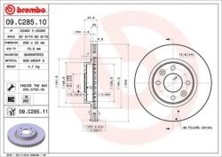 BREMBO Féktárcsa szellőző Ø258mm 09. C285.11
