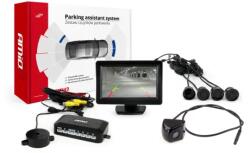 AMiO parkolóasszisztens TFT01 4, 3" HD-310 kamerával, 4 érzékelős fekete