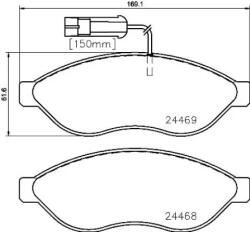 BREMBO fékbetét készlet, tárcsafék P23 143