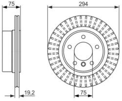 Bosch szellőző féktárcsa Ø294mm 0 986 479 670