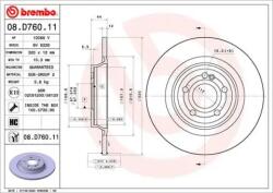 BREMBO féktárcsa 08. D760.11 - runder