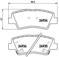 BREMBO fékbetét készlet, tárcsafék P30 047