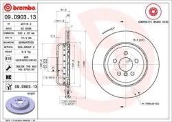 BREMBO Féktárcsa belső hűtés Ø330mm 09. D903.13
