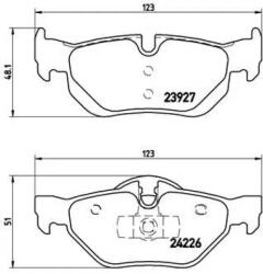 BREMBO fékbetét készlet, tárcsafék P06 038
