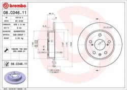 BREMBO Féktárcsa tömör Ø259mm 08. C046.11