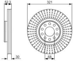 Bosch féktárcsa szellőző Ø321mm 0 986 479 690