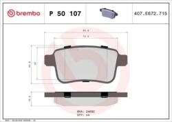 BREMBO fékbetét készlet P50 107