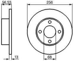 Bosch tömör féktárcsa Ø256mm 0 986 478 130