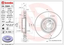 BREMBO féktárcsa 09. D985.11