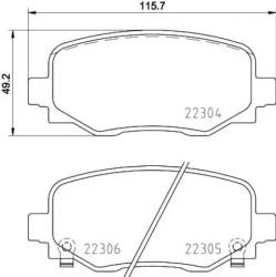 BREMBO fékbetét készlet Xtra P23 177X