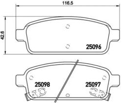BREMBO fékbetét készlet, tárcsafék P59 080