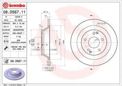 BREMBO Féktárcsa tömör Ø284mm 08. D567.11