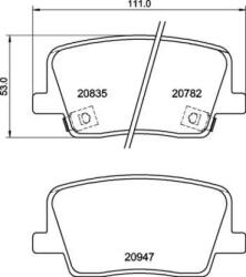 BREMBO fékbetét készlet, tárcsafék P77 003