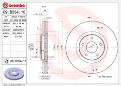 BREMBO Féktárcsa szellőző Ø320mm 09. B354.11