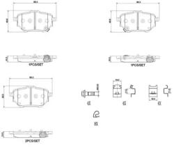 BREMBO fékbetét készlet, tárcsafék P83 182