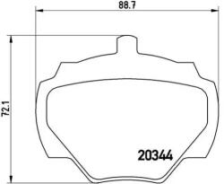BREMBO fékbetét készlet P44 001