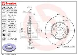 BREMBO Féktárcsa szellőző Ø280mm 09. A727.11