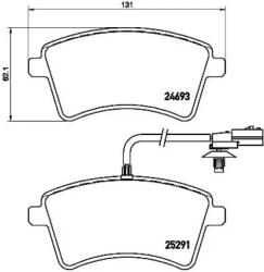 BREMBO fékbetét készlet, tárcsafék P68 058