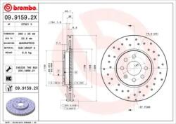 BREMBO fékkorong lyukasztás/belső hűtött Ø280 mm 09.9159. 2X