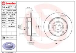 BREMBO Féktárcsa tömör Ø279mm 08. A337.11