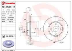 BREMBO Féktárcsa szellőző Ø255mm 09. B508.11